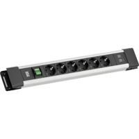 Bachmann BM005920 Stekkerdoos met schakelaar Grijs, Zwart Randaarde stekker 1 stuk(s) - thumbnail