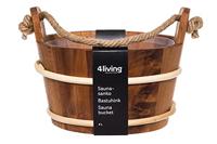 4Living sauna-emmer met touwgreep - Elzenhout - thumbnail