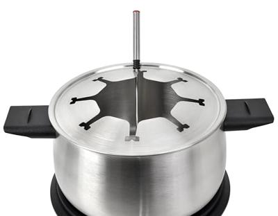 Silva PK-F 140 Fondue 1500 W Oververhittingsbeveiliging, 8 fonduevorkjes Zwart, RVS