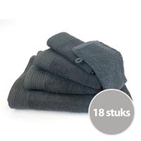 Deluxe pakket badtextiel 550 gram Antraciet - 18 stuks - thumbnail