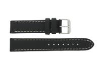 Horlogeband Universeel 61330.10.22XL Leder Zwart 22mm - thumbnail