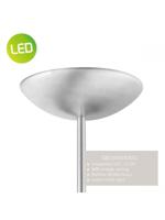 Vloerlamp Easy 28/28/180cm, geborsteld staal, geïntegreerde LED, met voetschakelaar, voor woonkamer, slaapkamer en thuiskantoor - thumbnail