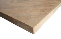 WOOOD Eettafel 'Tablo' Mangohout Visgraat, met U-poot, 200 x 90cm - thumbnail