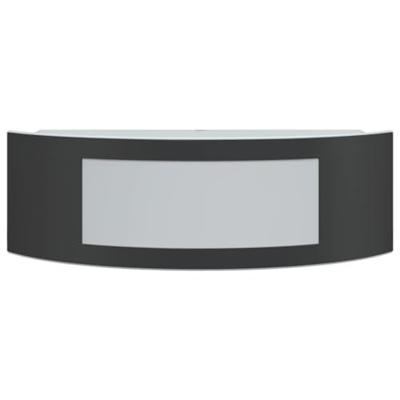 VidaXL Buitenwandlampen 2 st roestvrij staal zwart