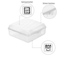 Rotho Fun Lunchbox Vierkant 2.35L Transparant - thumbnail