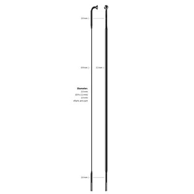 Sapim spaak 14-254 cx-ray plat zilver met nippel (20st)