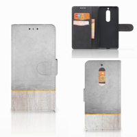 Nokia 5 Book Style Case Wood Concrete - thumbnail