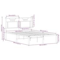Bedframe zonder matras hout gerookt eikenkleurig 120x200 cm - thumbnail