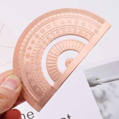 Protractor liniaal tekening meting math tool studenten briefpapier metalen hoek liniaal