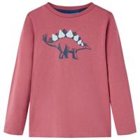 VidaXL Kindershirt met lange mouwen 104 donkerrood - thumbnail