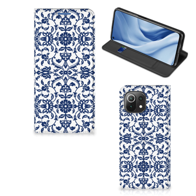 Xiaomi 11 Lite NE 5G | Mi 11 Lite Smart Cover Flower Blue Xiaomi 11 Lite NE 5G | Mi 11 Lite Smart Cover Flower Blue