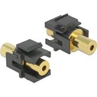 DeLOCK 2x3.5mm 3.5mm 3.5mm Zwart, Goud - thumbnail