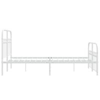 Bedframe met hoofd- en voeteneinde metaal wit 120 x 190 cm - thumbnail