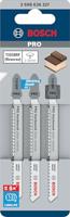 Bosch Accessories 2608636227 Decoupeerzaagblad T 101 BF, Clean for Hard Wood, verpakking van 3 stuks 3 stuk(s) - thumbnail