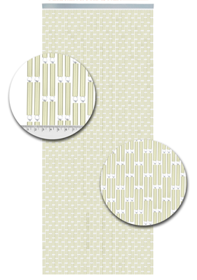 Vliegengordijn Hulzen Verspringen creme - 90cm x 210cm