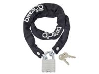 Dresco Kettingslot 90 cm x 5 mm staal/polyester zwart - thumbnail