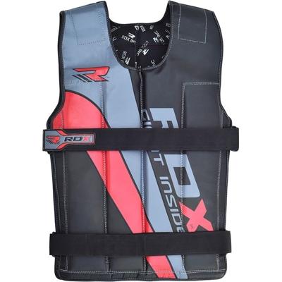 RDX Sports R1 Gewichtsvest - Zwart / Rood - Verstelbaar van 10 tot 18 kg