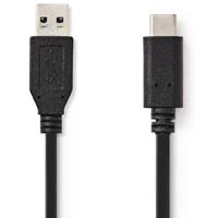 USB 3.1 Cable (Gen2) | USB-C Male - A Male | 1.0 m | Zwart - thumbnail