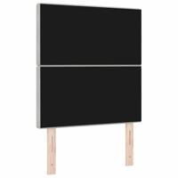 LED Hoofdbord met LED -striplichten Lichtgrijs 80 cm Fluweel - thumbnail