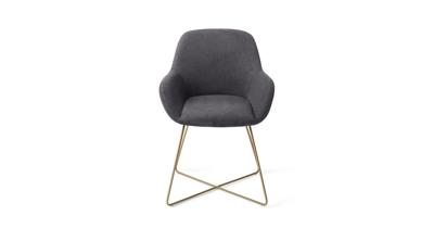 Jesper Home Kushi eetkamerstoel Black-Out cross gold