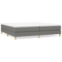 Boxspring met matras stof donkergrijs 200x200 cm - thumbnail