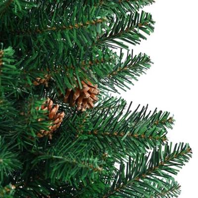 VidaXL Slanke kerstboom groen 150 cm pvc en massief dennenhout VidaXL Slanke kerstboom groen 150 cm pvc en massief dennenhout