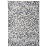 VidaXL Buitenkleed met patroon platgeweven 120x170 cm blauw - thumbnail
