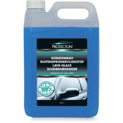 Protecton ruitensproeiervloeistof - kant & klaar - voorkomt bevriezen tot -20° van het ruitensproeiersysteem - met hoge concentratie ethanol - 100% vrij van methanol - 5 liter