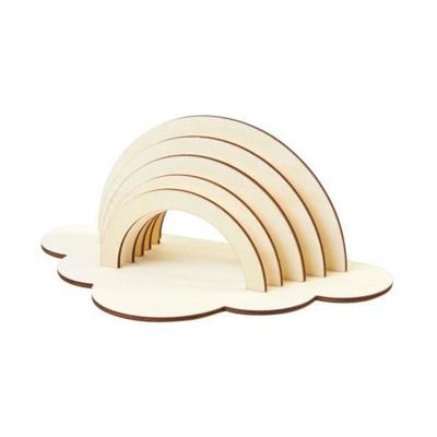 Colorations - maak en versier je eigen houten regenboog, set van 6