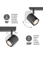 Home sweet home LED opbouwspot Manu 2 lichts ↔ 16 cm - zwart - thumbnail