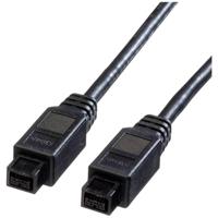 ROLINE IEEE 1394b / IEEE 1394 kabel, 9/9polig, zwart, 1,8 m - thumbnail
