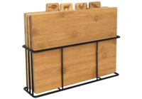 Cookinglife Snijplankenset Bamboe met houder 5-delig - thumbnail