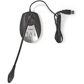 Nedis Microfoon | USB-A Male | Aan/uit knop | Koptelefoonoutput | 1 stuks - MICDU100BK MICDU100BK