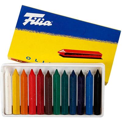 Filia oliekrijt, l: 6 cm, dikte 7x7 mm, 12 stuk/ 1 doos