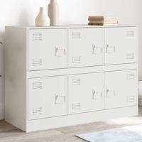 Dressoir 99x39x73 cm staal wit - thumbnail