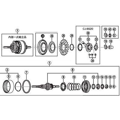 Borgring C Shimano SG-C3001-7C / SG-8R20 / SG-7C30