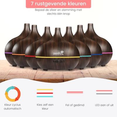 Dewdrop aroma diffuser zwart 400ml