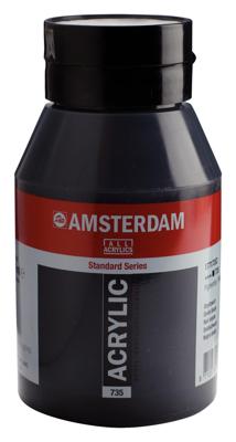 Royal Talens Amsterdam Standard Series Acrylverf Pot 1000 ml - Oxydzwart 735