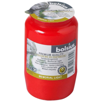 Bolsius Gedenklicht 9,5cm Rood Transparant - thumbnail