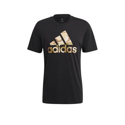 adidas Performance sport T-shirt zwart/bruin adidas Performance sport T-shirt zwart/bruin
