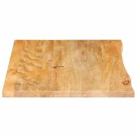 Tafelblad met natuurlijke rand 90x60x3,8 cm massief mangohout - thumbnail