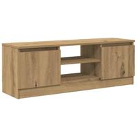 Tv-meubel 102x30x36 cm bewerkt hout artisanaal eikenkleur - thumbnail