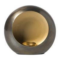 Waxinelichthouder brons - groot - 21x15x8.5 cm - thumbnail