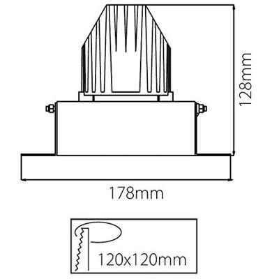 Deko Light 930095 Cardan inzetstuk Zilver-zwart