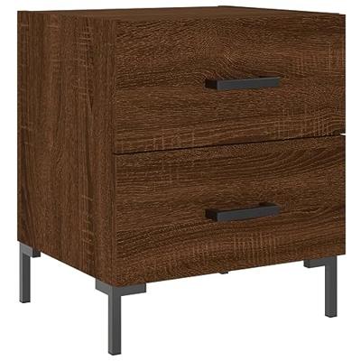 Nachtkastjes 2 st 40x35x47,5 cm bewerkt hout bruin eikenkleur