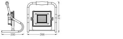 OSRAM HOMELIGHTING LED Worklight Battery R-Stand 20W 4000K LED-accuschijnwerper OSRAM HOMELIGHTING LED Worklight Battery R-Stand 20W 4000K LED-accuschijnwerper