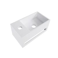 Wiesbaden Julia fontein links Solid surface 35 x 20 x 16 cm mat wit - thumbnail