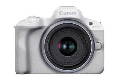 Canon EOS R50, White + RF-S 18-45mm F4.5-6.3 IS STM Wit