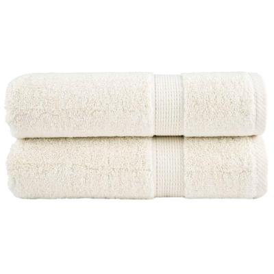 VidaXL Badhanddoeken solund 2 st 600 g/m² 70x140 cm crèmekleurig