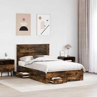 Bedframe met lade met hoofdeinde met opslag Bewerkt hout - thumbnail